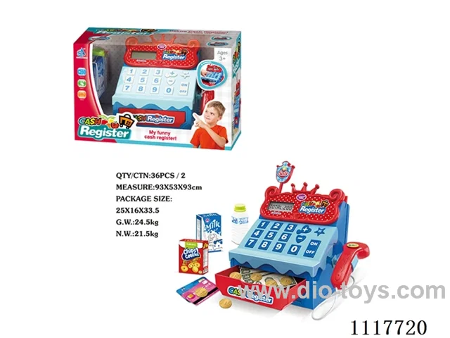 Boy cash register + coins
