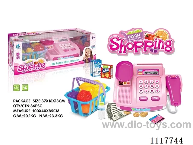 Cash register with fruit basket