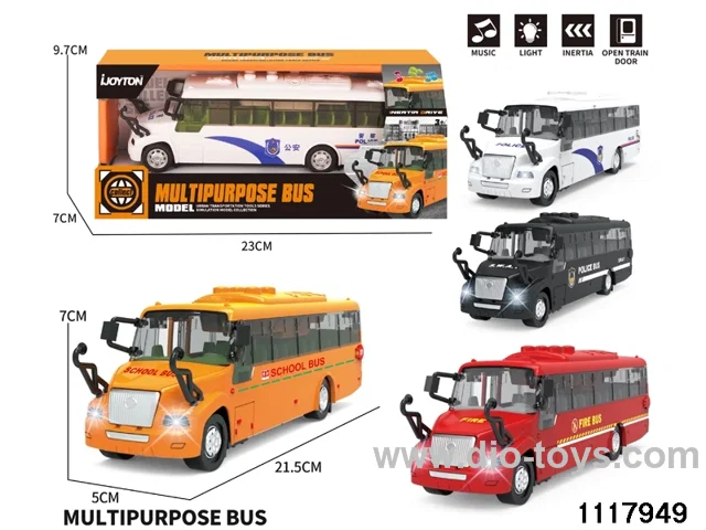 friction school bus with light/music，include 3*AG13