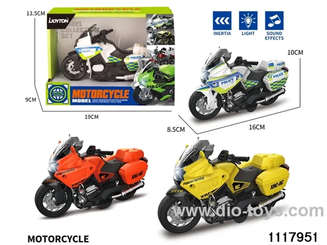 friction motorcycle with light/music，include 3*AG13