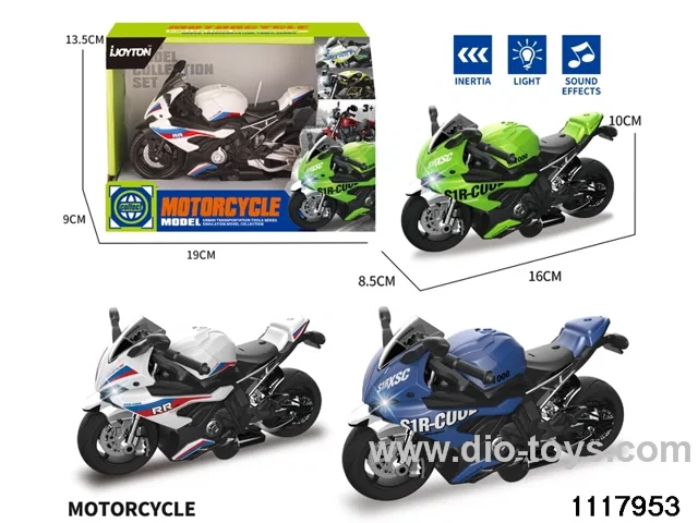 friction motorcycle with light/music，include 3*AG13