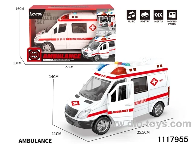 friction ambulance with light/music