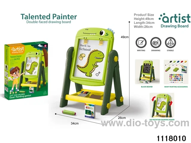 dinosaur magnetic double faced drawing board