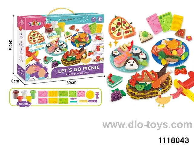Colorful clay toys