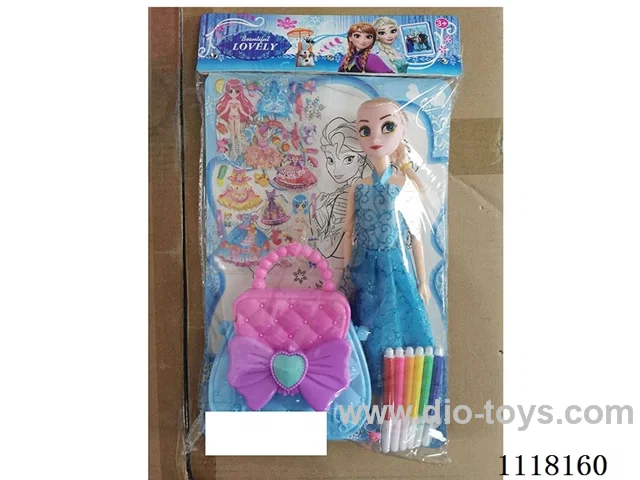 Barbie with drawing set
