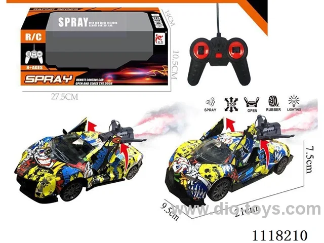 1:24 6ch rc car with spray (no electricity included)