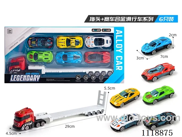 Drag head + Racing car (6 PCS alloy glide)