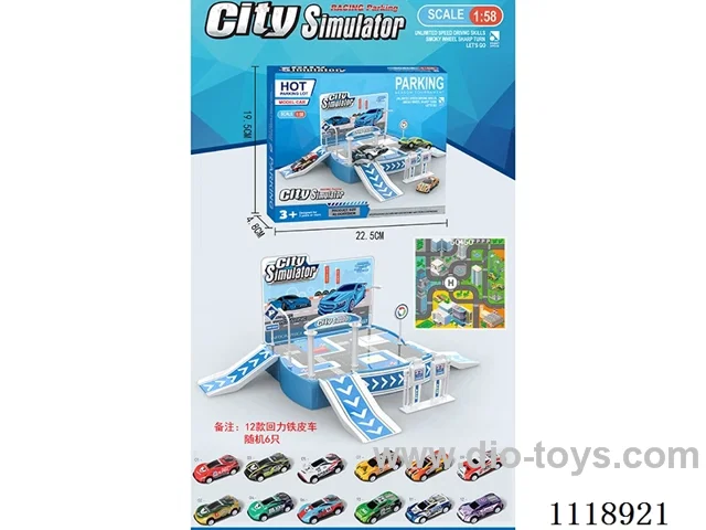 Parking lot (6 PCS pull-back cars)