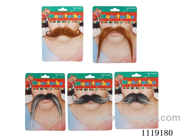 Fake beard props randomly mixed