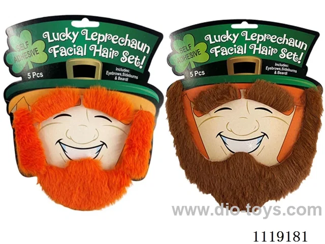 Fake beard props randomly mixed