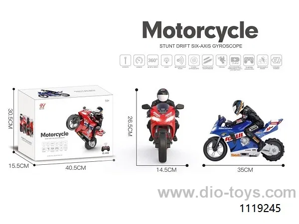REMOTE CONTROL BALANCE STUNT MOTORCYCLE IN COLOR BOX
