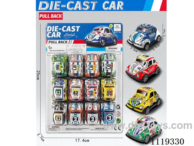 Alloy pull-back car 12PCS (5.5cm)