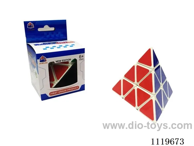 Triangle cube with white background