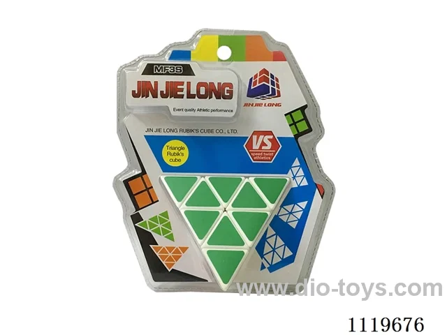 Triangle cube with white background