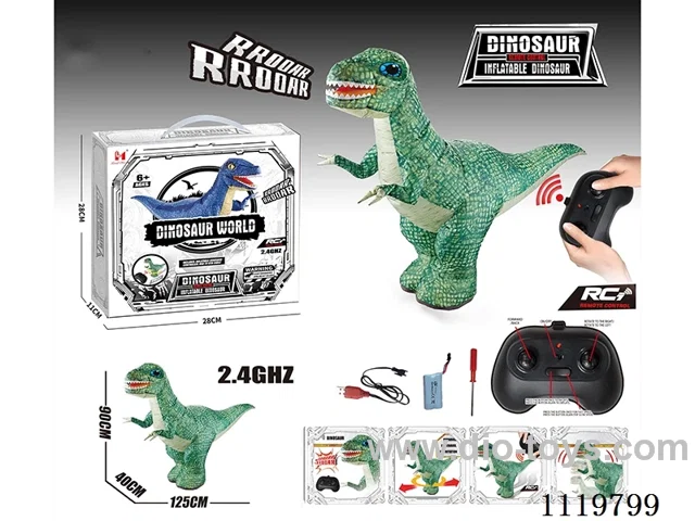 2.4G rc Inflatable dinosaur included battery