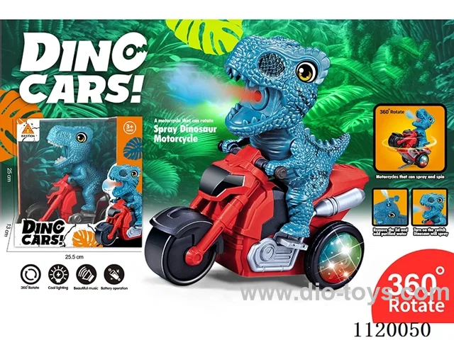 B/O stunt dinosaur car W L/M/spray