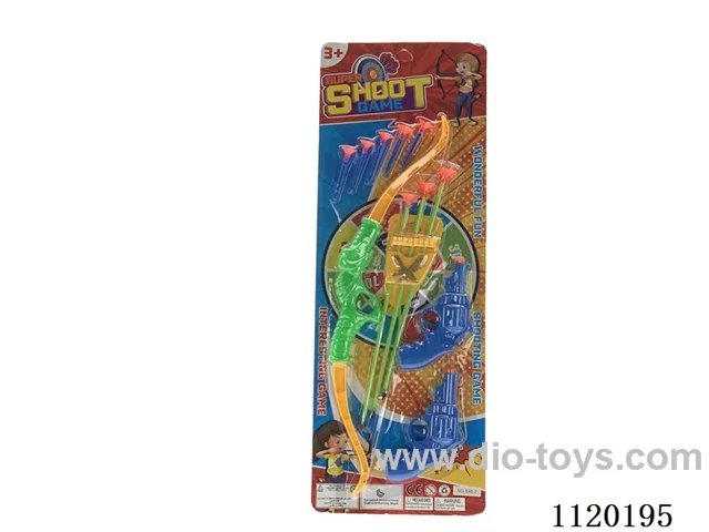 Bow and arrow (yellow, blue mixed)
