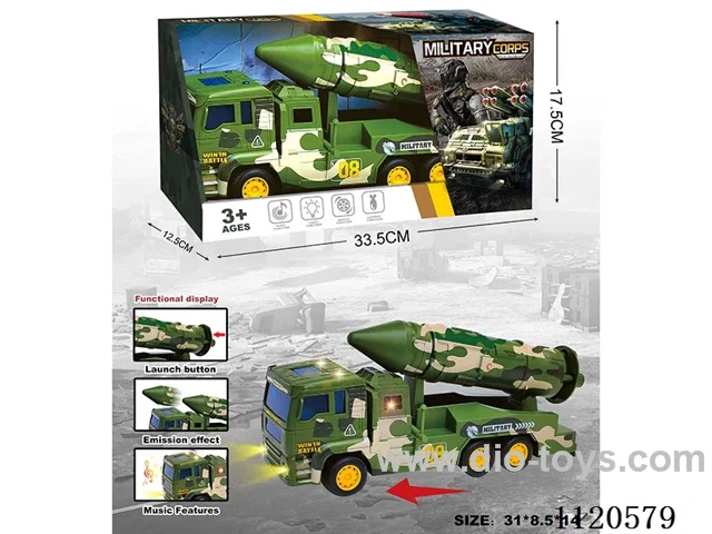 30CM military missile inertial vehicle with ejection/ light music included 3 *AG3 with insulation film