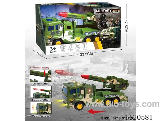 30CM military missile inertial vehicle with ejection/ light music included 3 *AG3 with insulation film