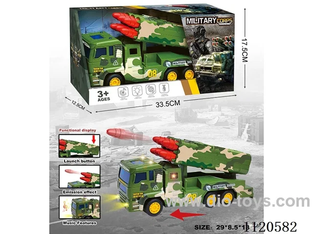 30CM military missile inertial vehicle with ejection/ light music included 3 *AG3 with insulation film