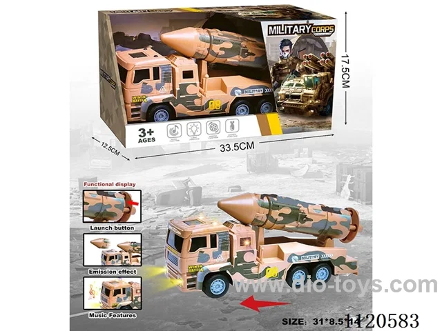 30CM military missile inertial vehicle with ejection/ light music included 3 *AG3 with insulation film
