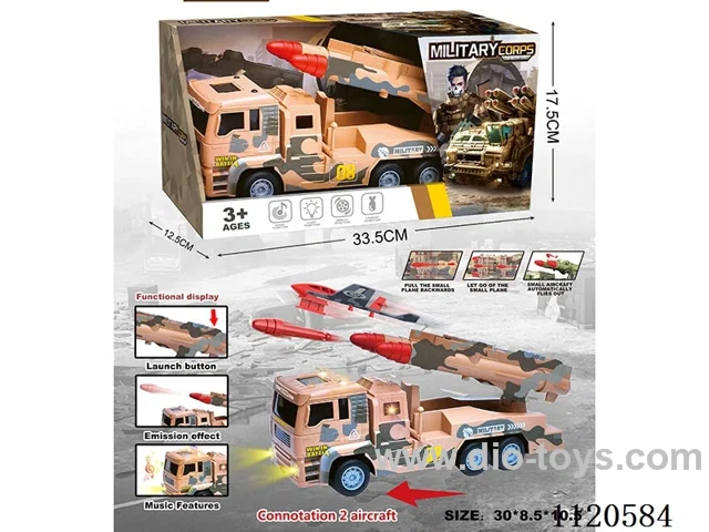 30CM military missile inertial vehicle with ejection/ light music included 3 *AG3 with insulation film
