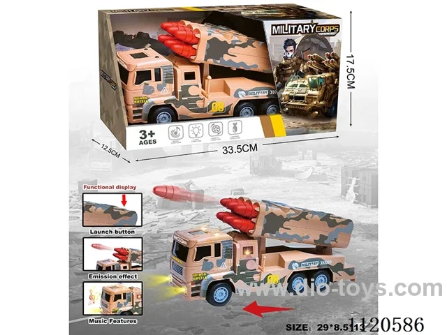 30CM military missile inertial vehicle with ejection/ light music included 3 *AG3 with insulation film