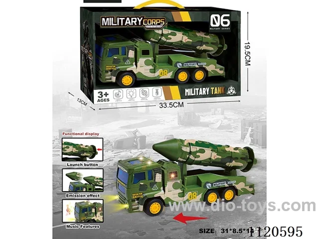 30CM military missile inertial vehicle with ejection/ light music included 3 *AG3 with insulation film