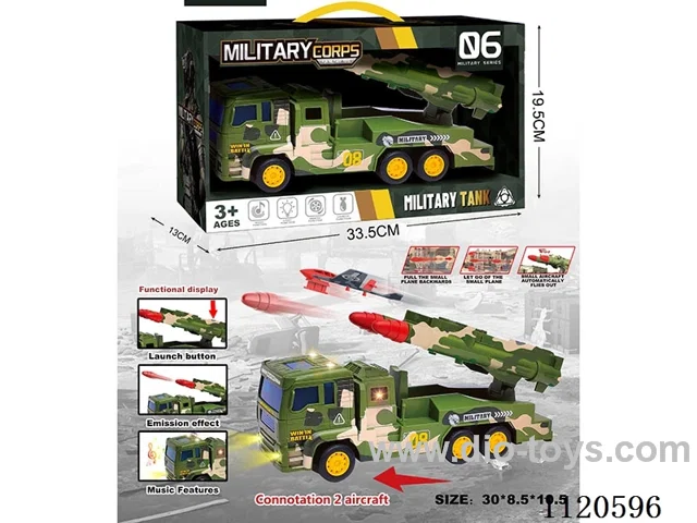 30CM military missile inertial vehicle with ejection/ light music included 3 *AG3 with insulation film