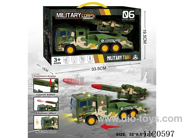 30CM military missile inertial vehicle with ejection/ light music included 3 *AG3 with insulation film