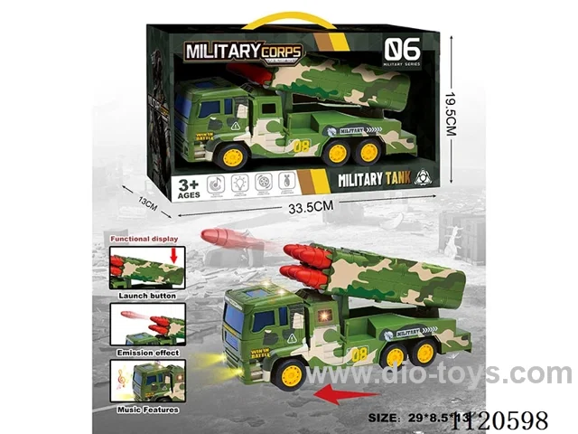 30CM military missile inertial vehicle with ejection/ light music included 3 *AG3 with insulation film