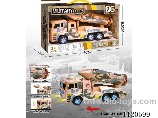 30CM military missile inertial vehicle with ejection/ light music included 3 *AG3 with insulation film