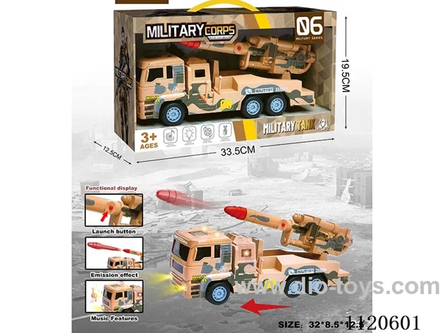 30CM military missile inertial vehicle with ejection/ light music included 3 *AG3 with insulation film