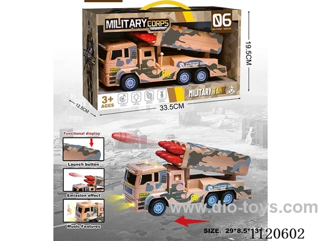 30CM military missile inertial vehicle with ejection/ light music included 3 *AG3 with insulation film