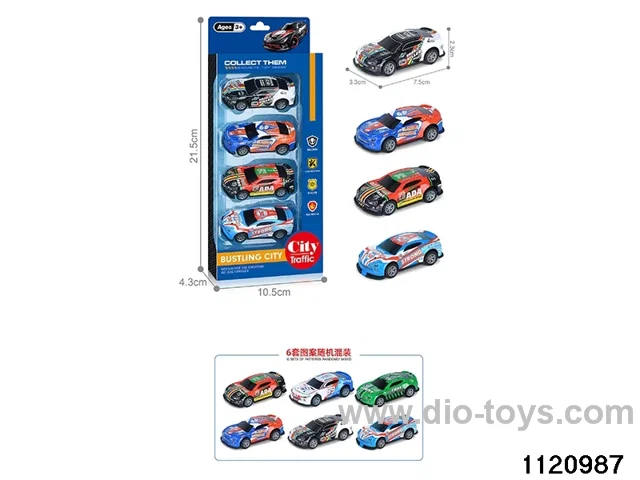 1:64 pull back alloy car（4pcs）