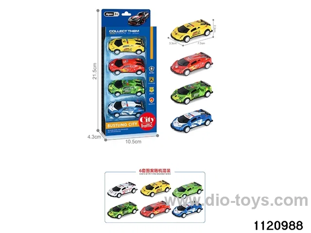 1:64 pull back alloy car（4pcs）