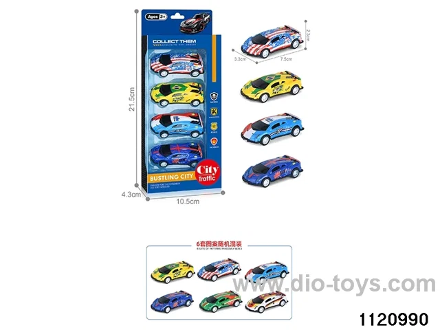 1:64 pull back alloy car（4pcs）