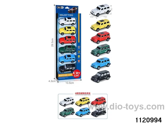 1:64 pull back alloy car（6pcs）