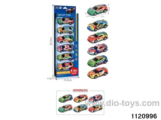 1:64 pull back alloy car（6pcs）