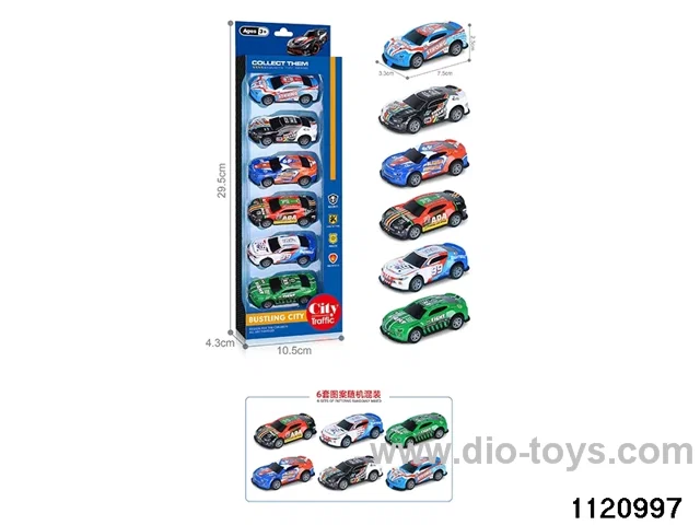 1:64 pull back alloy car（6pcs）