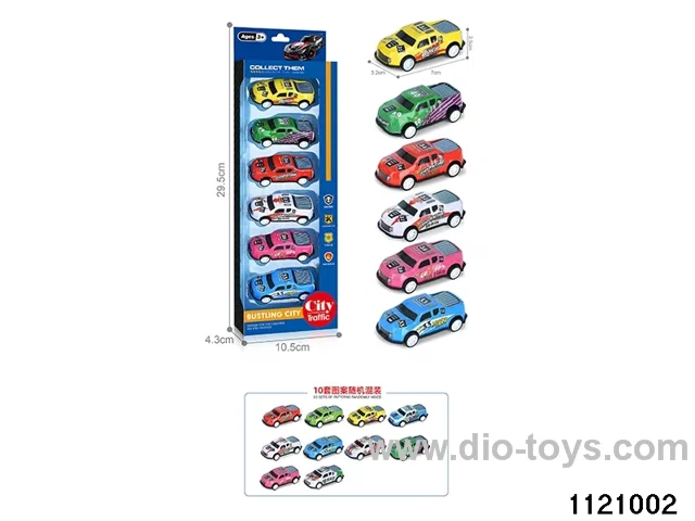 1:64 pull back alloy car（6pcs）