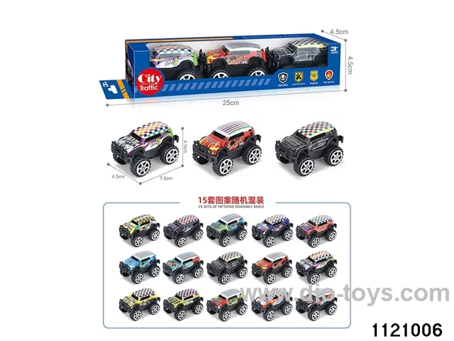 1:64 pull back alloy car（3pcs）