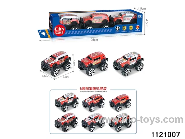 1:64 pull back alloy car（3pcs）