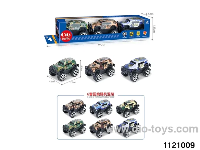 1:64 pull back alloy car（3pcs）