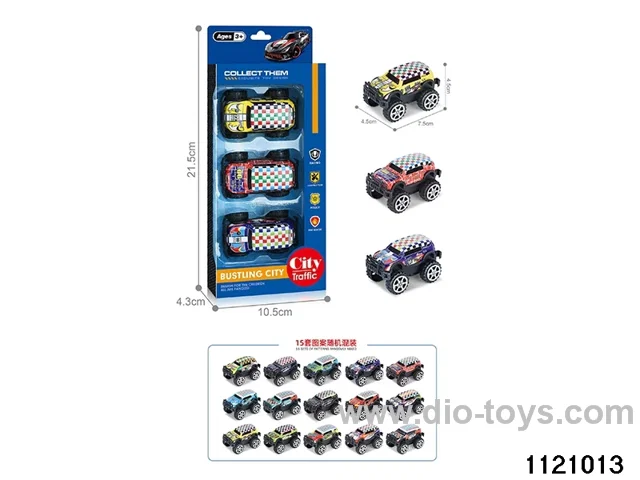1:64 pull back alloy car（3pcs）