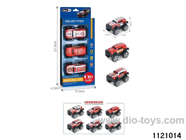 1:64 pull back alloy car（3pcs）