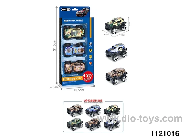 1:64 pull back alloy car（3pcs）