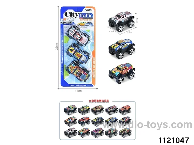 1:64 pull back alloy car（3pcs）