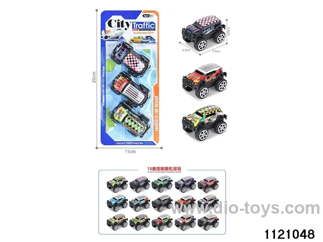 1:64 pull back alloy car（3pcs）