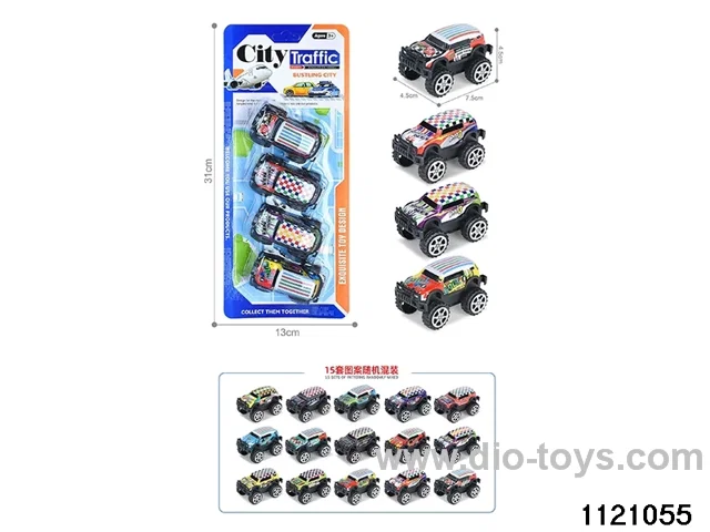 1:64 pull back alloy car（4pcs）